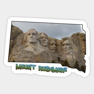 South Dakota State Outline (Mount Rushmore) Sticker